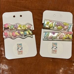 Handmade resin Colorful Kids Hair Clips Set